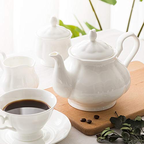 LRHD Cafetera de cerámica de gama alta de la tetera del hogar de gran capacidad Inglés Milk Tea Tea Pot tetera de la porcelana con filtro, 950ml grande tetera de la porcelana con tapa, la porción de l