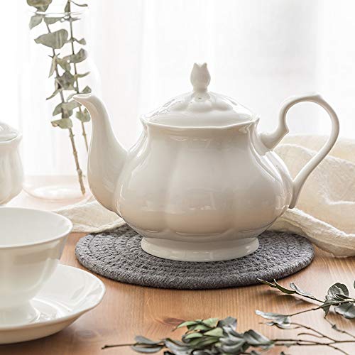 LRHD Cafetera de cerámica de gama alta de la tetera del hogar de gran capacidad Inglés Milk Tea Tea Pot tetera de la porcelana con filtro, 950ml grande tetera de la porcelana con tapa, la porción de l