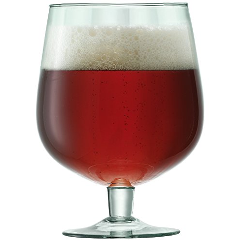 LSA International - Mia - Set 2 Vasos de cerveza artesanal 750ml, Óptica de vidrio reciclado