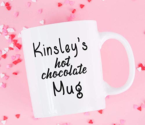 Lsjuee - Chocolate caliente personalizado, chocolate caliente para niños, niños, niños, relleno de calcetines, para ella, para, para niño, taza blanca 01_W