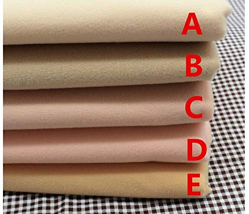 LSWL 50 * 145 cm Color de la Carne de muñeca de DIY tapizado de Tela de Tejido de Fibra de Alta Densidad de la Siesta Telas Tejidos de Costura Remiendo Hecho a Mano Costura (Color : A)