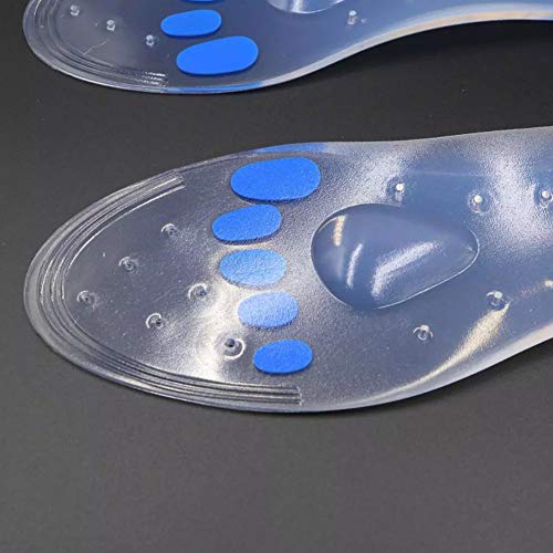 Lucarres - Plantillas de Silicona para Fascitis Plantar, para Masaje de pies, Soporte de Arco de Gel Suave, Plantillas ortopédicas metatarsianas, Silicone, 8-8.5UK(42-43)