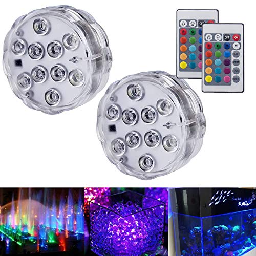 Luces sumergibles Luces LED sumergibles con luces subacuáticas a prueba de agua con control remoto Luces decorativas LED para iluminación flotante Florero, pecera, bodas