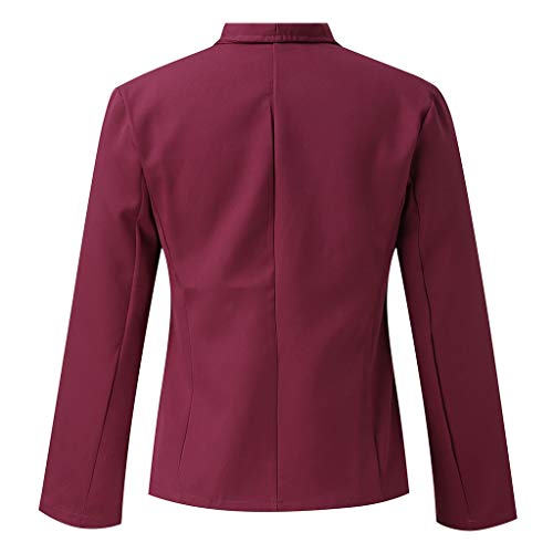 Luckycat Blazer Mujer Talla Grande Elegante OL Trajes Chaqueta Mujer Blazer Mangas Largas Primavera Invierno Abrigo Slim Fit Oficina Negocios Abrigo Cardigan de Oficina