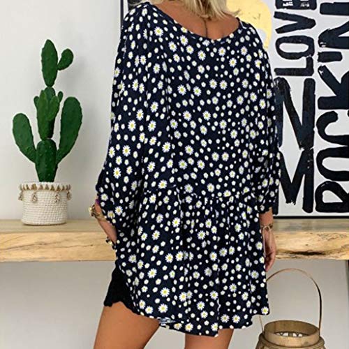 Luckycat Bohemia Blusa de Mujer Camiseta Mujer Manga Larga Talla Grande Verano Otoño Casual con Flecos Borlas Algodón T Shirt Top Cuello en V Low Cut Sexy Camisetas y Tops Pullover