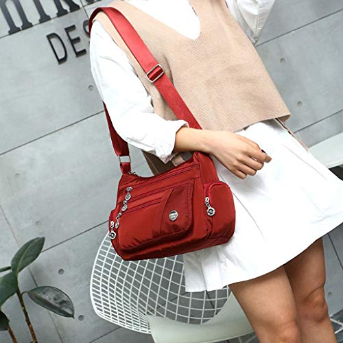 Luckycat Mujer de Bolsos de Moda Impermeable Mochilas Bolsas de Viaje Bolso Bandolera Sport Messenger Bag Bolsos Baratos Mano para Tablet Escolares Nylon