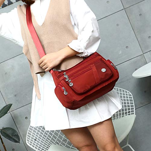 Luckycat Mujer de Bolsos de Moda Impermeable Mochilas Bolsas de Viaje Bolso Bandolera Sport Messenger Bag Bolsos Baratos Mano para Tablet Escolares Nylon