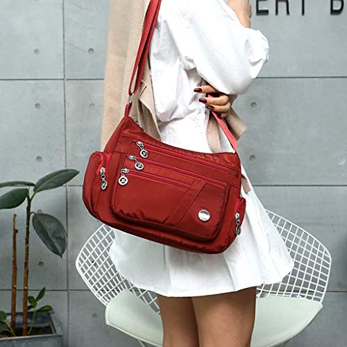 Luckycat Mujer de Bolsos de Moda Impermeable Mochilas Bolsas de Viaje Bolso Bandolera Sport Messenger Bag Bolsos Baratos Mano para Tablet Escolares Nylon