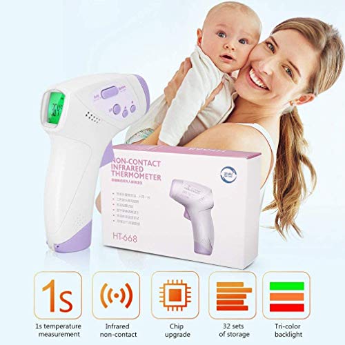 Luckywing Termómetro de Frente，Termómetro Infrarrojos Lecturas Instantáneas Termómetro Digital sin Contacto Profesional Alarma de Fiebre Conversión ℃ / ℉ para Bebés, Niños, Adultos, Comida