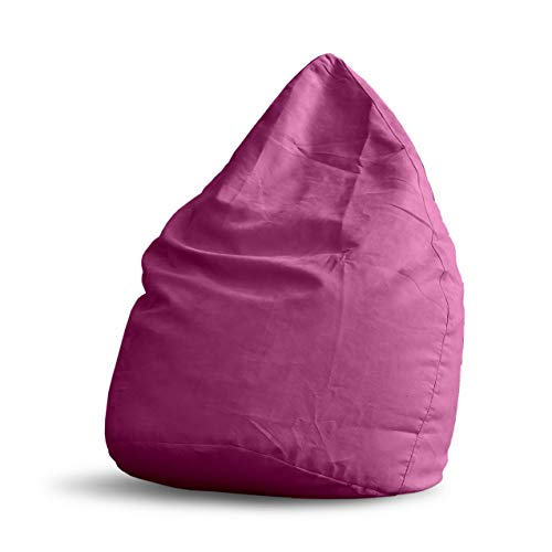 Lumaland Beanbag PUF otomano Puff XL Comfortline 120 lt sillón con Relleno Innovador y Costuras reforzadas Pink