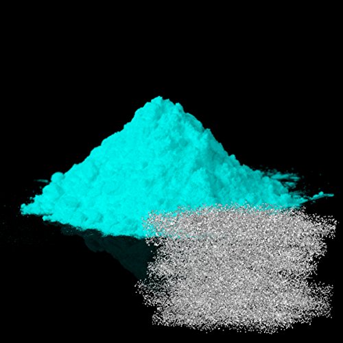 lumentics Afterglowing Glitter - Brillo en la oscuridad. Brillo de polvo de hadas con pigmentos de brillo posterior. (Color fluorescente: Azul y verde)