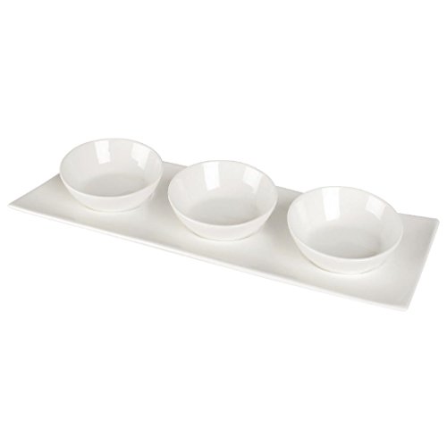 Lumina Fine China miniatura dp973 inclinados cuenco, blanco (Pack de 6)