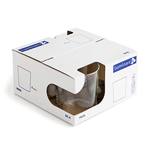 Luminarc Set 4 vasos vidrio Pinta, 36cl