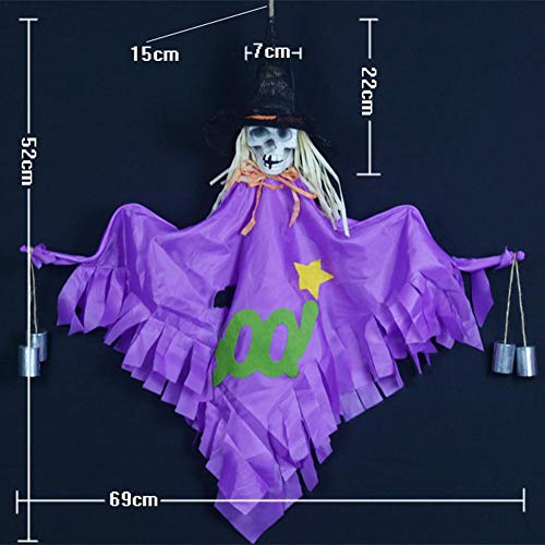 luminiu Fantasma Colgante de Halloween,Colgante de Accesorio de Esqueleto de Decoración de Halloween Fantasma Fiestas Fiestas de Terror Organizar los Accesorios