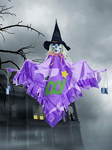 luminiu Fantasma Colgante de Halloween,Colgante de Accesorio de Esqueleto de Decoración de Halloween Fantasma Fiestas Fiestas de Terror Organizar los Accesorios