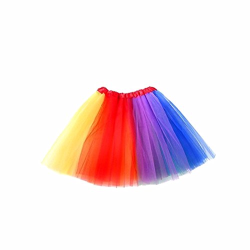 LUOEM Diadema Cuerno Unicornio Falda de Tutú Colores Calcetines Largos Rayas Guantes Largos Disfraz Unicornio Mujer