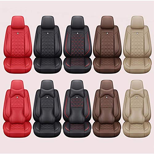 LUOLONG Cubierta de Asiento de Coche, (Frontal + Posterior) de jardín Especial de Coche Fundas de Cuero para Suzuki Swift Carro Grand Vitara Jimny Liana 2 Sedan Accesorio Vitara SX4 Auto, Negro