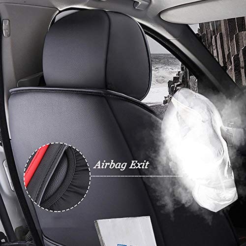 LUOLONG Cubierta de Asiento de Coche, (Frontal + Posterior) de jardín Especial de Coche Fundas de Cuero para Suzuki Swift Carro Grand Vitara Jimny Liana 2 Sedan Accesorio Vitara SX4 Auto, Negro