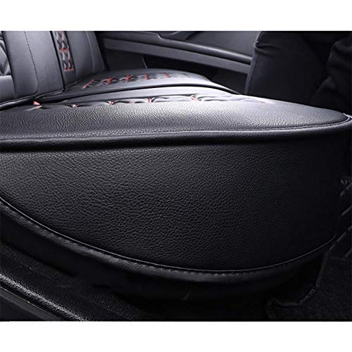 LUOLONG Cubierta de Asiento de Coche, (Frontal + Posterior) de jardín Especial de Coche Fundas de Cuero para Suzuki Swift Carro Grand Vitara Jimny Liana 2 Sedan Accesorio Vitara SX4 Auto, Negro