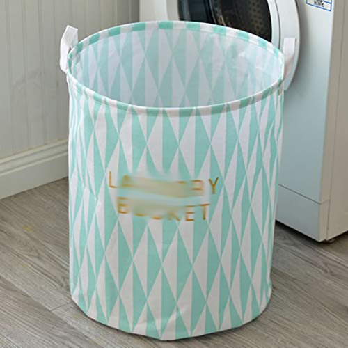 LUONE Cesto de la Ropa, algodón Lino Impermeable Cesto de lavandería Alta Capacidad sucios Cesta de Ropa para el hogar Juguetes Cesta del almacenaje de Las misceláneas,Verde