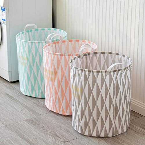LUONE Cesto de la Ropa, algodón Lino Impermeable Cesto de lavandería Alta Capacidad sucios Cesta de Ropa para el hogar Juguetes Cesta del almacenaje de Las misceláneas,Verde