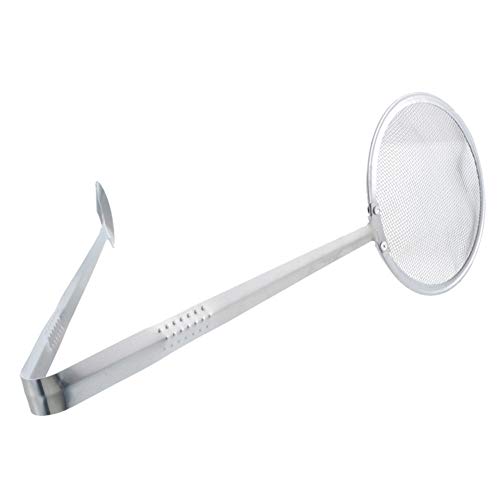LUOXU Colador, colador de Acero Inoxidable, Acero Inoxidable Alimentación Clip Snack-freidora colador Barbacoa Buffet Que Sirve de Filtro Pinzas Frito Freír Malla colador de Aceite Escurridor