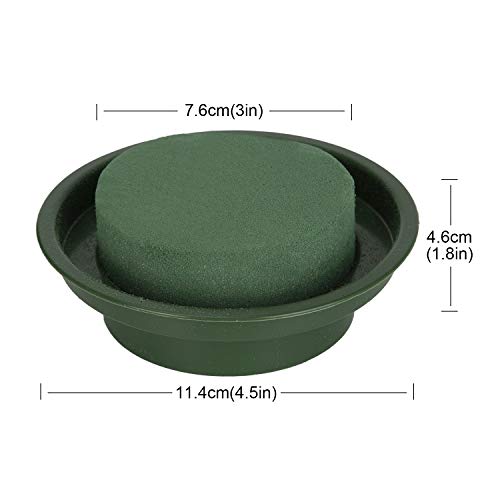 LUTER 8 Piezas Conjunto de de Composición Floral - Espuma floral, Bloque de Espuma Redondo Verde, Espuma Floral Esponja para Flores Secas Manualidades, Decoración de Bodas, Suministros de Floristería