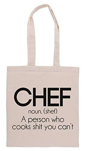 Luxogo Definición De Una Cocinero Gracioso Bolsa De Compras Groceries Beige Shopping Bag