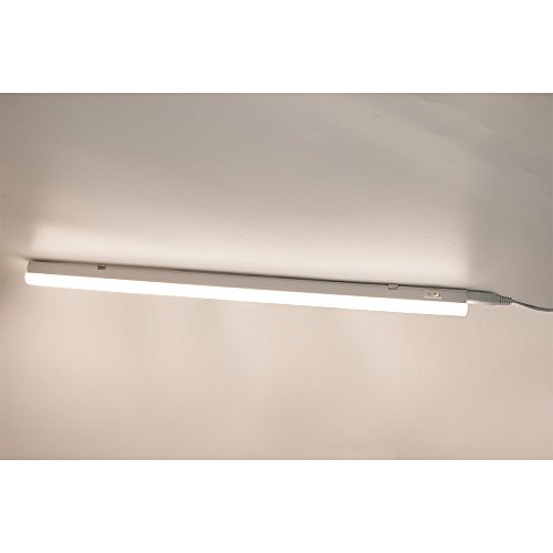 Luz Barra Tubo de Regleta Tira LED 9W para Bajo Mueble Armario de Cocina 573MM Longitud de Lampara Luz Neutra 4000K Lot de 1 Lampara de Enuotek
