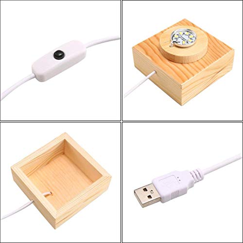 Luz de noche de fuegos artificiales 3D USB Power, lámpara de cristal Lámpara decorativa de bola de cristal mágica, luz de mesa de esfera colorida
