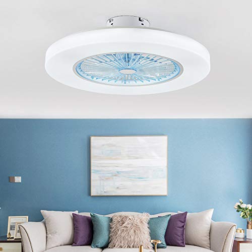 Luz del ventilador de techo, moderna LED Ventilador de techo, LED ventilador Lámpara de Techo con luz Y mando a distancia ventilador Luz de Techo Restaurante Plafones dormitorio Iluminación de techo