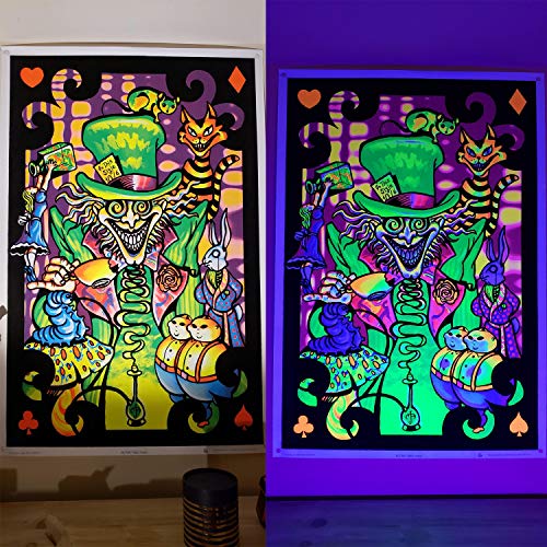 Luz Negra UV,Eleganted 10W Luz 220V UV Led Tubo con EU Enchufe para Halloween Fiestas Boda Iluminación