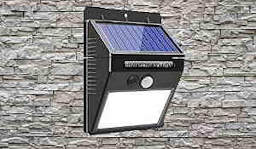 Luz solar exterior con sensor de movimiento y panel solar separado (separable), desmontable, independiente, foco led solar potente de jardín, lámpara solar de seguridad impermeable