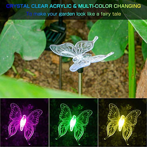 Luz Solar Exterior Jardin,OxyLED 6pcs Luces Solares para Exterior Jardin con cambio de color,IP65 Impermeables Decorativa Luces Solares,Lámpara Solares de Camino de Paisaje Para Patio,Césped,Pasillo