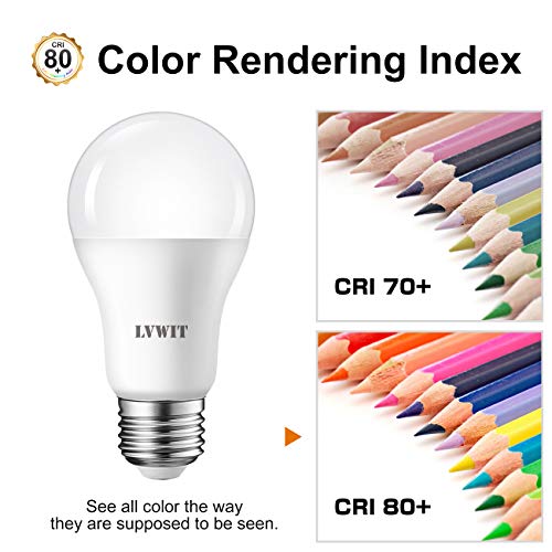 LVWIT Bombillas LED A60, Casquillo E27, equivalente a 100W, 6500K Luz Blanca Fría,1521 lm, Bajo consumo, No regulable - Pack de 6 Unidades.