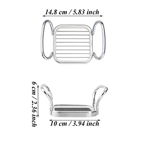LWZko Cortador Manzanas Acero Inoxidable, Apple Slicer, Cortadora Manzanas Cocina, 5 En 1 Acero Inoxidable Cortador Frutas con Mango para Hacer Bricolaje, Frutas, Verduras, Patatas (Plata)