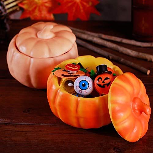 LXJ Calabaza de Halloween Caramelo Puede Hacer Compras arreglo de la Escena Decoración Apoyos azúcar Regalo Pequeña Calabaza Cubo decoración de Escritorio