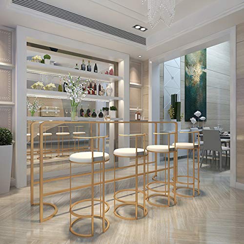 Lxn Simplicidad moderna Mesa de bar, mesa de comedor Golden Pub, contra la pared mesa larga mesa alta adecuada para el hogar, el hotel,el comedor,la cocina,el bar (excepto los taburetes de la barra)