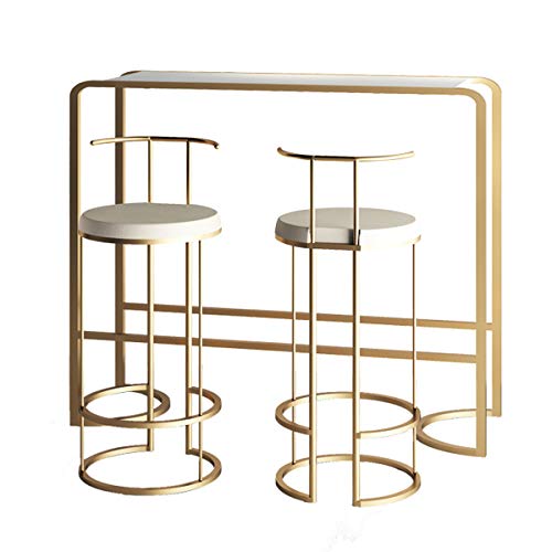 Lxn Simplicidad moderna Mesa de bar, mesa de comedor Golden Pub, contra la pared mesa larga mesa alta adecuada para el hogar, el hotel,el comedor,la cocina,el bar (excepto los taburetes de la barra)