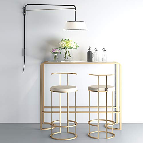 Lxn Simplicidad moderna Mesa de bar, mesa de comedor Golden Pub, contra la pared mesa larga mesa alta adecuada para el hogar, el hotel,el comedor,la cocina,el bar (excepto los taburetes de la barra)