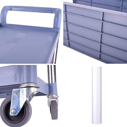 LXX Multifunción Portátil de Mano Camiones Vehículos de Reciclaje, Recogida de Vehículos Carro de Servicio Al Aire Libre Restaurante 3 Gradas Del Tubo de Freno Ruedas de Aluminio Grueso de Almacenami