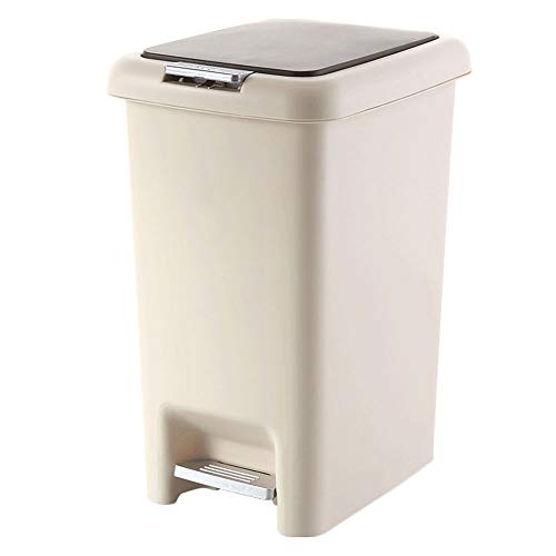 LXXY Cubo de Basura,Cubo de Basura con Pedal,Cubo Basura Plastico con Tapa para la Cocina,Oficina,Baño,Dormitorio