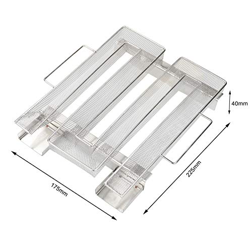 Lyeiaa Generador de Humo Frío de Acero Inoxidable para Ahumar en Frío, Generador de Humo Frío, Ahumador de Comida, Ahumador para Barbacoa, Ahumador (22,5 x 17,5 x 4,5 cm)