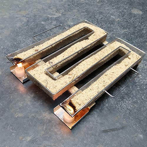 Lyeiaa Generador de Humo Frío de Acero Inoxidable para Ahumar en Frío, Generador de Humo Frío, Ahumador de Comida, Ahumador para Barbacoa, Ahumador (22,5 x 17,5 x 4,5 cm)