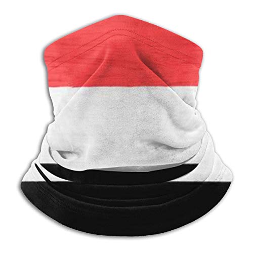lymknumb Bandera de Yemen en textura de madera Bufanda de polaina para el cuello, Bandana transpirable Cubierta facial Balaclavafor Hombres Mujeres Ciclismo Senderismo