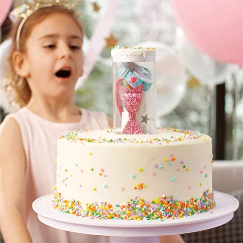 LYPXX Surprise Cake Soporte para Tarta, Sorpresa en El Interior del Pastel, Porta Pastel de Feliz Cumpleaños, Estante para Pastel 2 en 1, Herramienta de Tortas de Gatillo