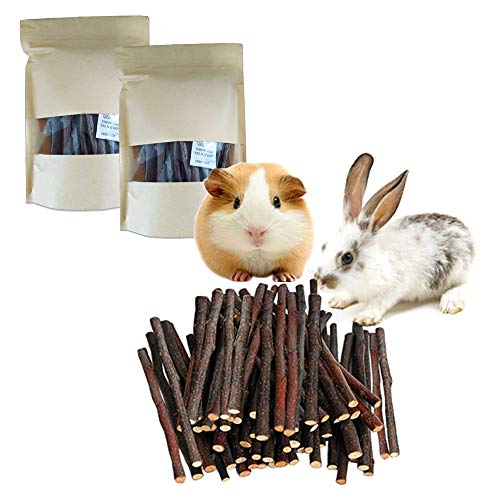 LYY Juguetes para Masticar Animales con palitos de Manzana Naturales, Ricos en nutrientes como ácido de Frutas y pectina, Secos y fáciles de Masticar para Tener Dientes sanos y Buena digestión (400g)