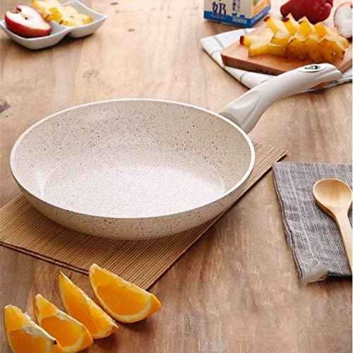 LYYZHK Sartén,Maifan Stone Sartén Antiadherente Filete de Fondo Plano Olla Gruesa Sartén Antiadherente Huevo Frito Cazuela Cocina de inducción Univers, A