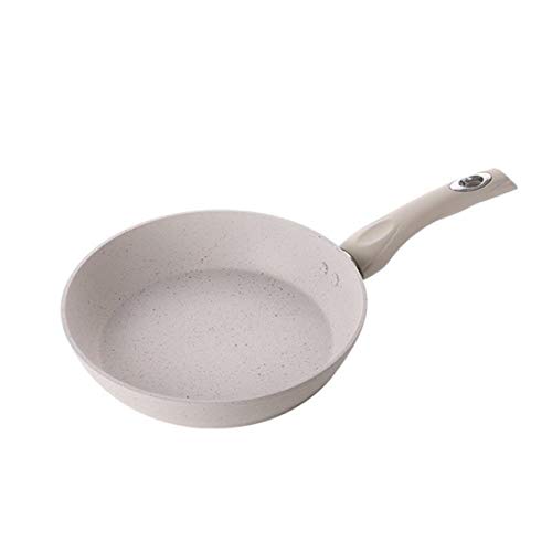 LYYZHK Sartén,Sartén Antiadherente Maifan Stone Sartén para filetes Sartén Multifuncional Tortilla Cocina de Llama Abierta Universal, Blanco, 24 cm