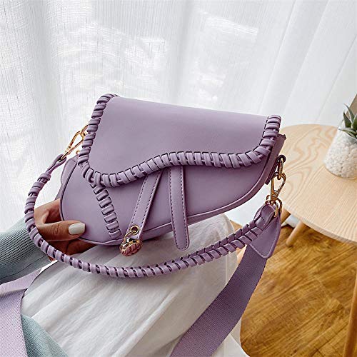 LYZQ Alforja de cuero tejido, bolso de hombro único para mujer-naranja_China_Los 20 * 17 * 6cm